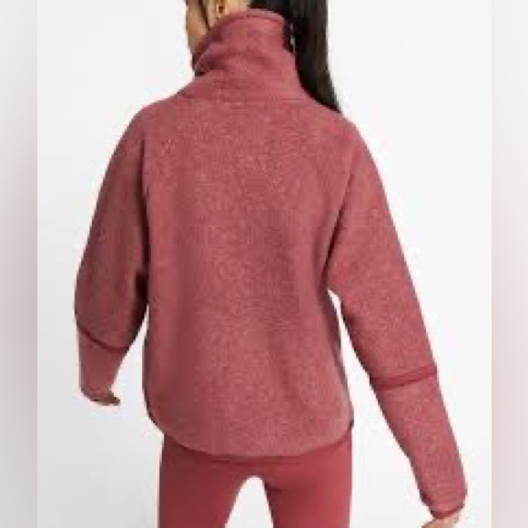 Nike Therma Funnel Neck Sweatshirt Fleece Pullover Large Burgundy Mauve - Picture 10 of 16